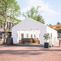 ONE HOTEL Tente de réception moderne en aluminium avec couverture en PVC blanc imperméable, grande tente d'extérieur pour mariage, fête d'entreprise et événements