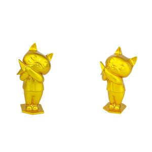 공장 도매 금 금속 수지 포춘 고양이 동상 장식 사무실 장식 부 조각 기념품 선물 공예 가정 장식 - Product Image 5