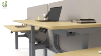 Bureau debout à double moteur électrique IULTRA avec préréglages de mémoire et gestion des câbles, bureau assis-debout pour bureau à domicile