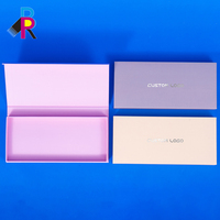 Boîte cadeau avec logo personnalisé, emballage en carton magnétique pour bijoux, vente en gros, 50 pièces