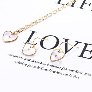 Set di orecchini e collana di gioielli personalizzati con semi di senape Set di gioielli in acciaio inossidabile per donna - Product Image 5