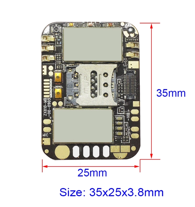 ZX810 GPS Tracking Chip - Smallest Programmable Android 3G