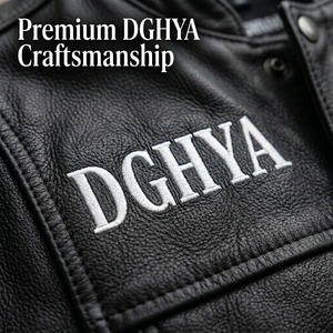 Giacca Bomber Invernale in Vera Pelle DGHYA Personalizzata per Uomo, Giacca Varsity con Ricamo Frontale, Etichetta Privata, Taglia Piccola - Product Image 2