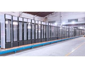 Congelador vertical con puertas de vidrio Congelador sobre ruedas Congelador Delgado Refrigerador <span class=keywords><strong>Pepsi</strong></span> con puerta de vidrio para bebidas - Product Image 3