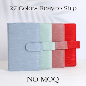 Hongbo bán chạy nhất 27-Color Saffiano Epi da A6-Rings gợn chất kết dính với Fly Leaf có sẵn như Xmas/văn phòng/quà tặng trường học - Product Image 3