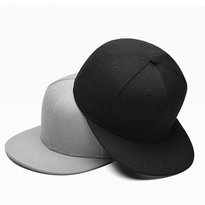 Casquettes Snapback Unisexe de Haute Qualité Classiques à 6 Panneaux Broderie 3D Toile Unie Bord Plat - Product Image 4