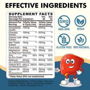 Zeolit detoks çocuklar için saf vitaminli sıvı damlalar B12 çocuklar temizlemek klinoptilolite zeolit damla detoks temizlemek takviyesi - Product Image 3