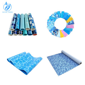 Rivestimenti in Vinile Gommato Forniti dalla Fabbrica, Materiale PVC Impermeabile Blu Mosaico per <span class=keywords><strong>Piscine</strong></span> Interrate - Product Image 3