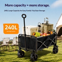 Remorque de camping professionnelle chinoise de haute qualité, extra-large, compacte et pliable, pour jardin, marché, barbecue et pique-nique en extérieur