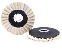 Laine feutre rabat disque polissage roue de polissage 5 pouces 125mm pour acier inoxydable métal verre marbre meuleuse d'angle bricolage outils abrasifs