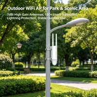 Punto de Acceso Inalámbrico para Exteriores WiFi6 de 1800 Mbps, Doble Banda, IP67, Resistente al Agua, Alimentado por PoE, Largo Alcance, para Granjas, Parques, Villas