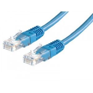 Cable de red Cat.6 UTP de 0.5m, AWG24, azul; ideal para conexión de dispositivos y transferencia de datos rápida y estable. - Product Image 1