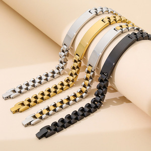 Correa <span class=keywords><strong>de</strong></span> reloj <span class=keywords><strong>de</strong></span> acero inoxidable ancha <span class=keywords><strong>de</strong></span> lujo para hombre SongYi Velle, <span class=keywords><strong>relojes</strong></span> <span class=keywords><strong>de</strong></span> identificación <span class=keywords><strong>de</strong></span> moda con diseño <span class=keywords><strong>de</strong></span> cadena y peso pronunciado - Product Image 5