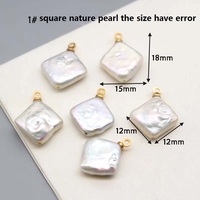 11-15mm Big Baroque White Loose Freshwater Pearl Pendant Charm High Luster I Star Heart Shape Fresh Natural
