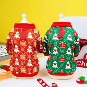 पालतू कपड़े नए साल के संगठन कुत्ते और बिल्ली के कपड़े सर्दियों की छुट्टी ब्रिटिश शैली 23 क्रिसमस xl कोट पॉलिएस्टर कपास स्वेटर - Product Image 4