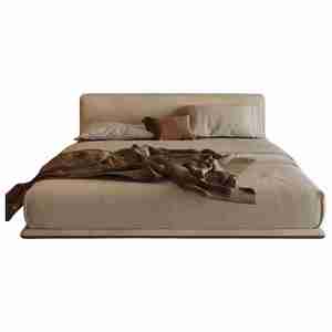 Letto Fluttuante Horizon in Tessuto, Stile Moderno e Semplice, Letto Imbottito Matrimoniale per Camera da Letto Principale - Product Image 6