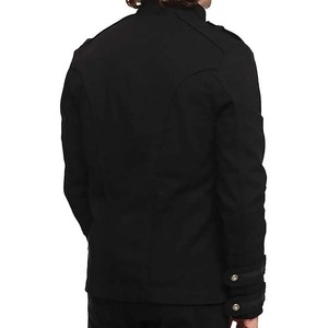 <span class=keywords><strong>Veste</strong></span> de groupe de garde de parade vintage steampunk gothique <span class=keywords><strong>noire</strong></span> pour hommes - Product Image 4