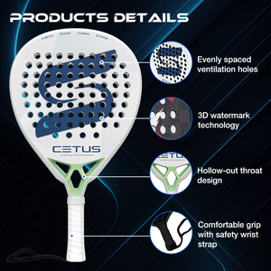 Racchetta da Padel Professionale in Fibra di Carbonio Jusain Factory, Leggera e Portatile con Rete in Poliestere - Product Image 3