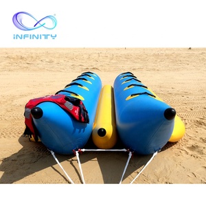 Factory price <span class=keywords><strong>10</strong></span> seater flying fish high quality cheap inflatable banana boat toys inflatable water games - Product Image 2