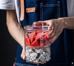 Ensemble de bols en verre hermétiques avec couvercles, récipients de rangement de cuisine résistants, compatibles micro-ondes, empilables pour la préparation des aliments, les collations, les bonbons - Product Image 5