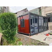 Bâtiment de camping à deux étages, maison conteneur préfabriquée pliable de 20 pieds, moderne, pour salon, dortoir, bureau, atelier, en acier isolé, en vrac