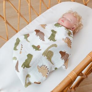 Copertine Avvolgenti per Neonati con Logo Personalizzato, Coperte in Mussola di Cotone Traspirante per Bambini, OEM&ODM, Biancheria da Letto per Bambini 120*110cm - Product Image 3