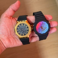 LP09 Montre à quartz tendance pour femme, collier, bracelet, bague, chaîne en acier inoxydable, cadran en verre, boucles d'oreilles en alliage, ensemble