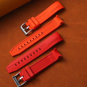 Best-seller Bracelets de montre en caoutchouc FKM Tropical Premium <span class=keywords><strong>Bracelet</strong></span> de remplacement en caoutchouc fluoré de plongée à bout incurvé pour montres Tisot - Product Image 4