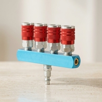 Outils pneumatiques, système de déviation pneumatique à quatre voies, système d'échappement, 4 tuyaux de distribution d'air, ensemble de tuyaux de gaz à connexion rapide américaine