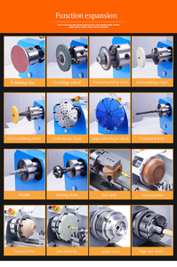 <span class=keywords><strong>Tour</strong></span> à métaux miniature horizontale de haute précision, table de travail, machine à fraiser, 220V, combinaison, modèle de traitement des métaux utilisé - Product Image 5