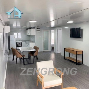 Mở rộng container nhà nhà 20ft đúc sẵn cửa hàng văn phòng bằng gỗ viên nang khách sạn thép đúc sẵn bánh sandwich trên Trailer - Product Image 2