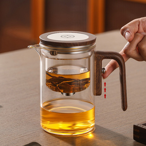 Tetera de Vidrio Moderna de 20oz/27oz con Infusor de Té Ecológico Inteligente, 3 en 1, con Separación de Agua e Infusor - Product Image 1