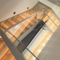 Escalier intérieur personnalisé moderne à double rampe conception lisse droite pour Villa caractéristiques décoratives élégantes