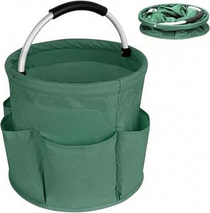 Portable Foldable Picnic Basket Outdoor Handheld Garden <b>Storage</b> Travel Packing Caddy for Camping Beach Lightweight <b>Collapsible</b> - Product Image 1
