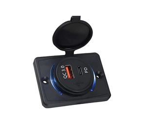 USB Car <b>Charger</b> QC3.0 PD Fast Charging 20W Flame Resistant for Bus RV Coach Retrofit Upgrade Kit 12V/<b>24V</b> Dual Port - Product Image 1