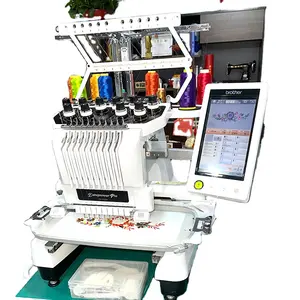 Máquina de bordar de qualidade extraordinária brothAr PR 1000E com 10 agulhas de cabeça única de segunda mão