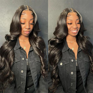 วิกผมดิบแบบอินเดียวิกผมมีลูกไม้ด้านหน้าแบบเต็ม HD ผมมนุษย์แท้แบบมีลูกไม้ด้านหน้าผมธรรมชาติขนาด13x4 - Product Image 2