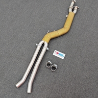 Tuyau d'échappement intermédiaire haute performance 101 mm avec bouclier thermique doré pour BMW M2 G87