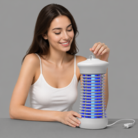 Tueur d'insectes électrique, lampe anti-moustiques pour usage intérieur, piège à mouches avec lumière UV et 1000 V, inodore et silencieux