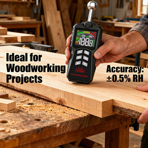 Humidimètre <span class=keywords><strong>pour</strong></span> <span class=keywords><strong>bois</strong></span>, humidimètre <span class=keywords><strong>pour</strong></span> murs, maçonnerie et béton avec écran LCD couleur, alarme, modèle ZL62B, <span class=keywords><strong>sonde</strong></span> de 58 mm, profondeur de 5 à 40 mm - Product Image 4