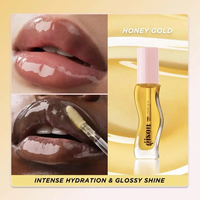 Gloss à lèvres vegan hydratant à haute pigmentation et paillettes de luxe, longue durée, brillant, marque personnalisée, mode, huile à lèvres infusée au miel