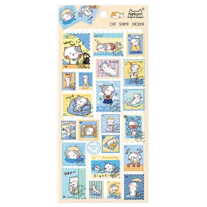 Nekoni Stamp Decal Animal Sticker Cartoon Stickers Custom Decorative Decals Adhesive Decals for Kids Stickers