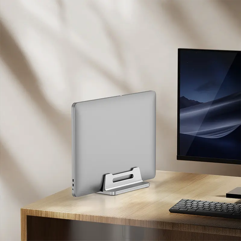Hochwertiger höhenverstellbarer - ergonomischer und tragbarer Aluminium-Steckerhalter für Laptops Laptopständer