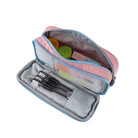 Bolsa de lápices para adultos, estuche de lona resistente con cremallera para niños