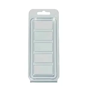 Custom 6 Cavity 5 Cavity Snap Bar Clamshell Packaging Blister Pack Plastic Transparent Blister