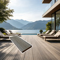 Planches de terrasse en composite bois-plastique pour extérieur, imperméables, antidérapantes, faible entretien, pour jardin et patio