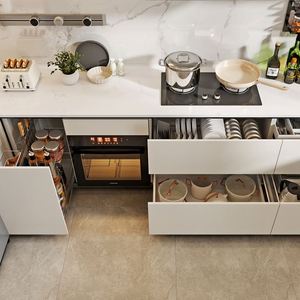 Diseño de Cocina Moderno y Minimalista Santopova: Gabinetes Elegantes, Electrodomésticos Integrados y Estética de Mármol Sofisticada - Product Image 5