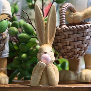 Decoración de conejito de Mesa para el hogar europeo de Pascua, regalo de cumpleaños, decoración de vacaciones, foto, hotel, club, accesorios, conejos de Pascua de resina - Product Image 5