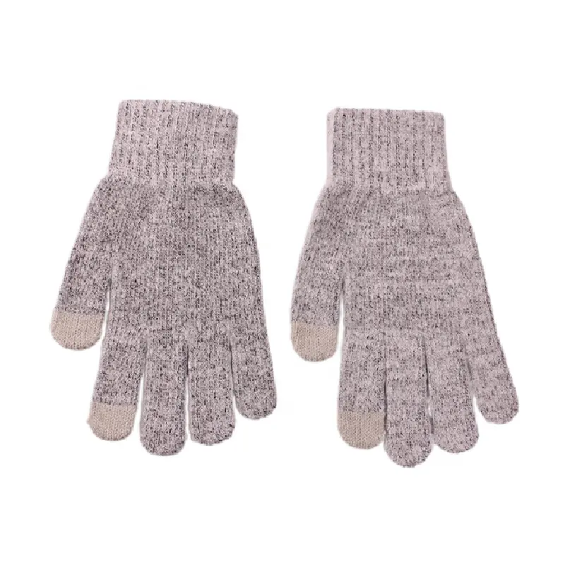 Зимние волшебные перчатки для сенсорных экранов для женщин и мужчин, теплые растягивающиеся перчатки из полиэстера и акрила с серебряной люрексной нитью