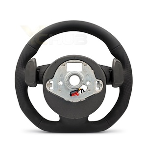 Volante de Cuero Completo con Botón de Calefacción para <span class=keywords><strong>Audi</strong></span> A3 A4 A5 A6 C6 C7 C8 S3 <span class=keywords><strong>S4</strong></span> S5 S6 B7 B7.5 B8 B9 Q5 Q7 RS3 RS4 RS5 RS6 - Product Image 2